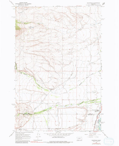 United States Geological Survey Racetrack, MT (1976, 24000-Scale) digital map