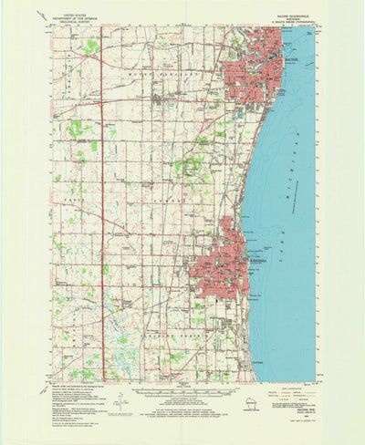 United States Geological Survey Racine, WI (1959, 62500-Scale) digital map