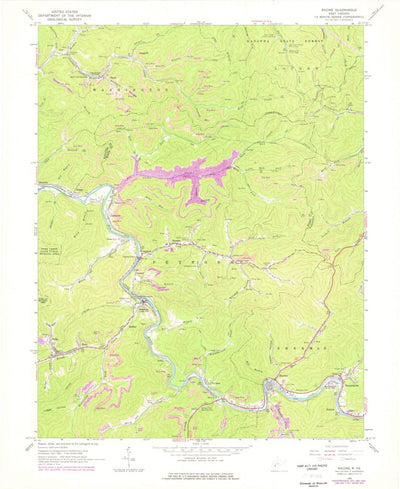 United States Geological Survey Racine, WV (1965, 24000-Scale) digital map