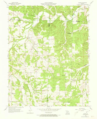 United States Geological Survey Rader, MO (1956, 24000-Scale) digital map