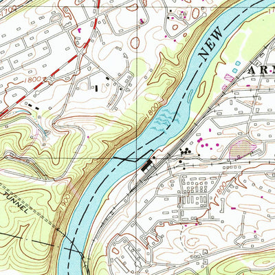 United States Geological Survey Radford North, VA (1998, 24000-Scale) digital map