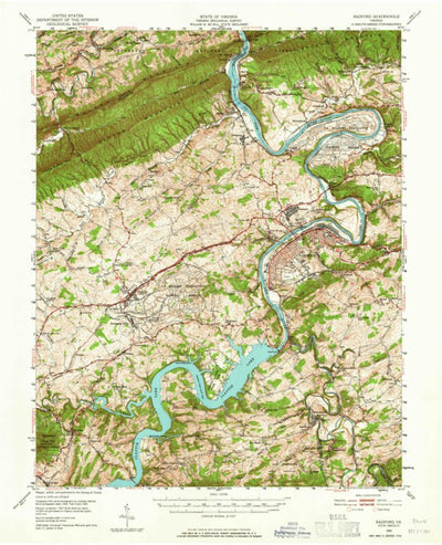 United States Geological Survey Radford, VA (1950, 62500-Scale) digital map