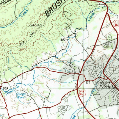United States Geological Survey Radford, VA-WV (1982, 100000-Scale) digital map