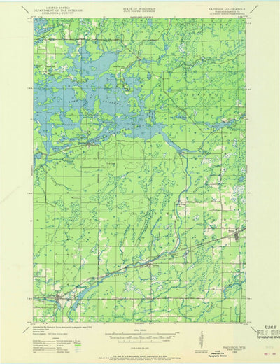 United States Geological Survey Radisson, WI (1944, 48000-Scale) digital map