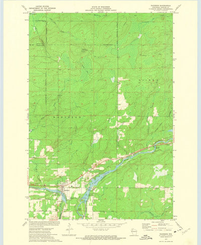 United States Geological Survey Radisson, WI (1972, 24000-Scale) digital map