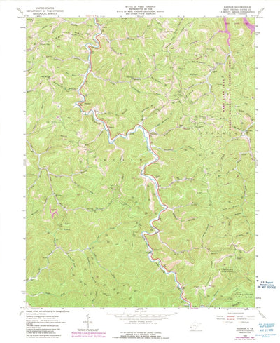 United States Geological Survey Radnor, WV (1962, 24000-Scale) digital map