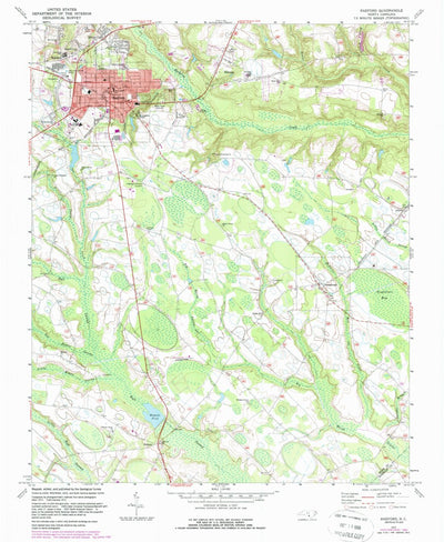 United States Geological Survey Raeford, NC (1972, 24000-Scale) digital map