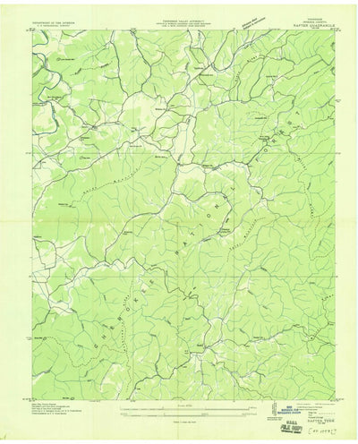 United States Geological Survey Rafter, TN (1933, 24000-Scale) digital map