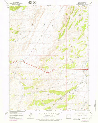 United States Geological Survey Ragan, WY (1965, 24000-Scale) digital map