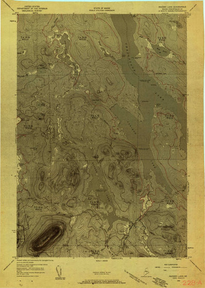 United States Geological Survey Ragged Lake, ME (1954, 48000-Scale) digital map