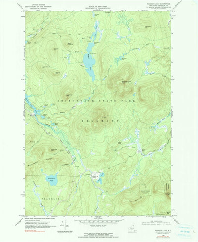 United States Geological Survey Ragged Lake, NY (1968, 24000-Scale) digital map