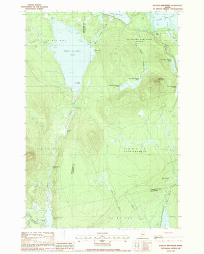 United States Geological Survey Ragged Mountain, ME (1988, 24000-Scale) digital map