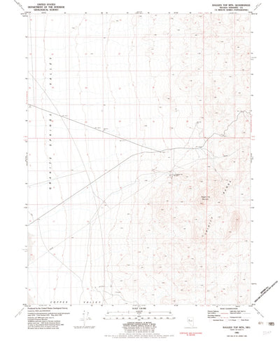 United States Geological Survey Ragged Top Mountain, NV (1981, 24000-Scale) digital map