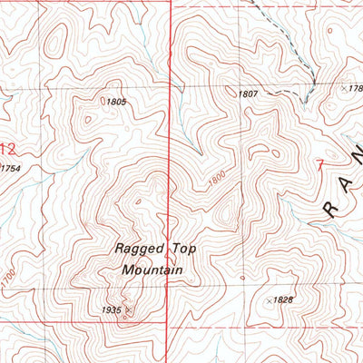 United States Geological Survey Ragged Top Mountain, NV (1981, 24000-Scale) digital map