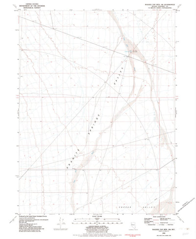 United States Geological Survey Ragged Top Mountain SW, NV (1982, 24000-Scale) digital map