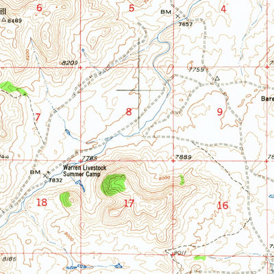 United States Geological Survey Ragged Top Mountain, WY (1948, 62500-Scale) digital map