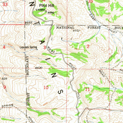 United States Geological Survey Ragged Top Mountain, WY (1948, 62500-Scale) digital map