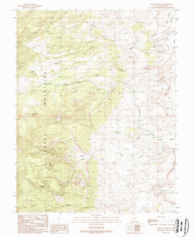United States Geological Survey Raggy Canyon, UT (1988, 24000-Scale) digital map