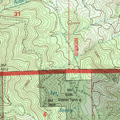 United States Geological Survey Raglin Ridge, CA (1995, 24000-Scale) digital map
