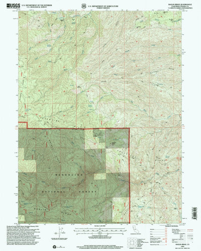 United States Geological Survey Raglin Ridge, CA (1995, 24000-Scale) digital map