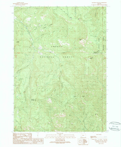 United States Geological Survey Ragsdale Butte, OR (1989, 24000-Scale) digital map