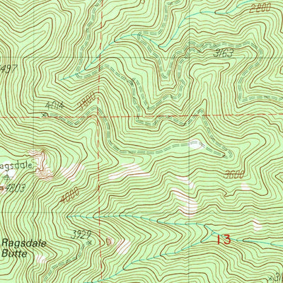 United States Geological Survey Ragsdale Butte, OR (1989, 24000-Scale) digital map