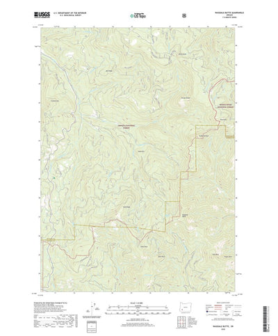 United States Geological Survey Ragsdale Butte, OR (2020, 24000-Scale) digital map