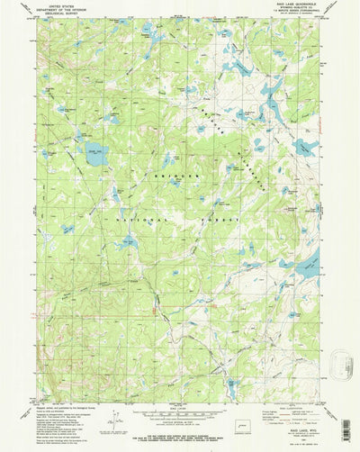 United States Geological Survey Raid Lake, WY (1981, 24000-Scale) digital map