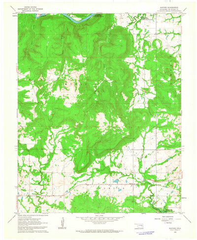 United States Geological Survey Raiford, OK (1962, 24000-Scale) digital map