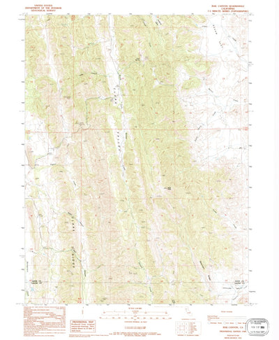 United States Geological Survey Rail Canyon, CA (1989, 24000-Scale) digital map
