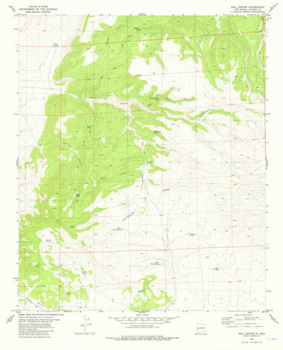 United States Geological Survey Rail Canyon, NM (1981, 24000-Scale) digital map