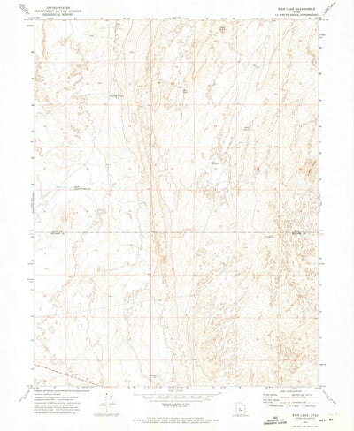 United States Geological Survey Rain Lake, UT (1971, 24000-Scale) digital map