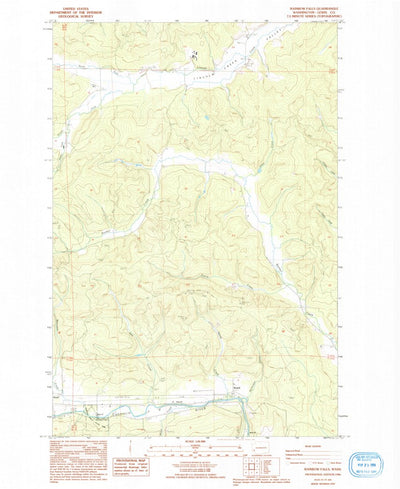 United States Geological Survey Rainbow Falls, WA (1986, 24000-Scale) digital map