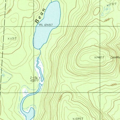 United States Geological Survey Rainbow Lake West, ME (1988, 24000-Scale) digital map