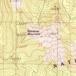 United States Geological Survey Rainbow Mountain, CA (1990, 24000-Scale) digital map