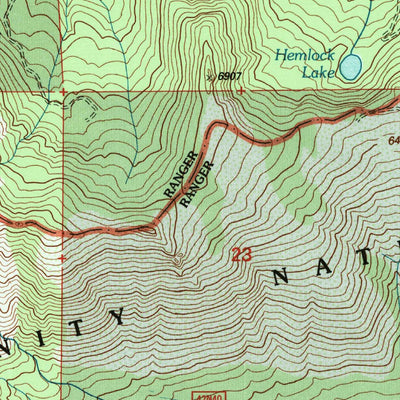United States Geological Survey Rainbow Mountain, CA (1998, 24000-Scale) digital map