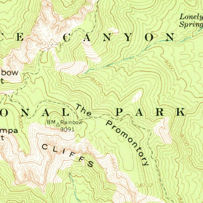 United States Geological Survey Rainbow Point, UT (1966, 24000-Scale) digital map