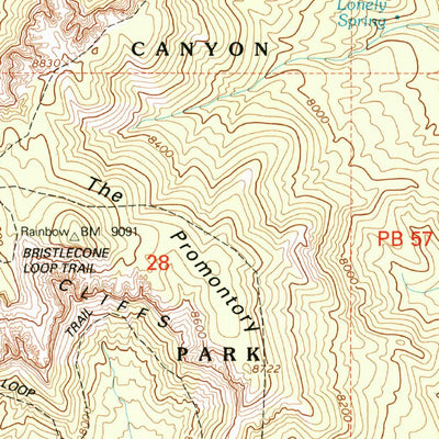 United States Geological Survey Rainbow Point, UT (2002, 24000-Scale) digital map