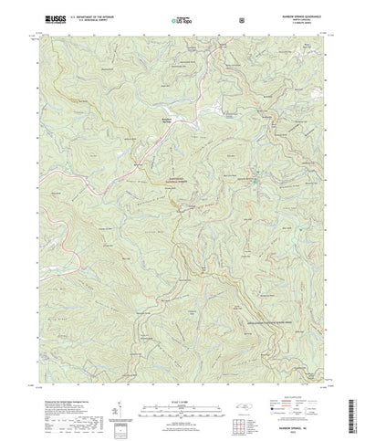 United States Geological Survey Rainbow Springs, NC (2022, 24000-Scale) digital map