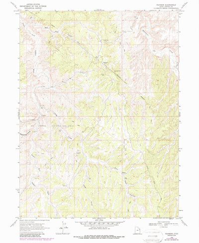 United States Geological Survey Rainbow, UT (1968, 24000-Scale) digital map