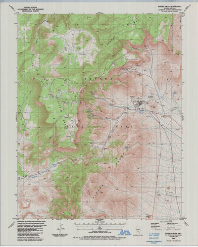 United States Geological Survey Rainier Mesa, NV (1986, 24000-Scale) digital map