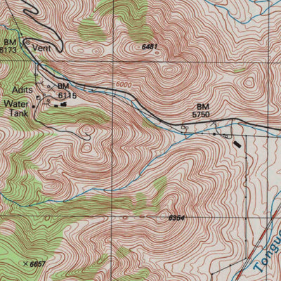 United States Geological Survey Rainier Mesa, NV (1986, 24000-Scale) digital map