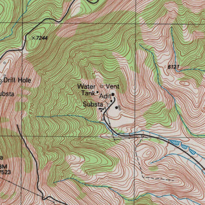 United States Geological Survey Rainier Mesa, NV (1986, 24000-Scale) digital map