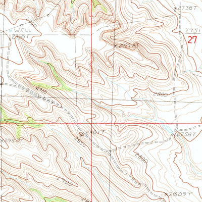 United States Geological Survey Rainy Creek, SD (1984, 24000-Scale) digital map