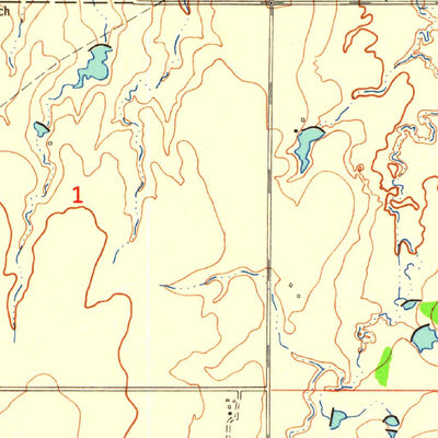 United States Geological Survey Rainy Mountain Creek, OK (1956, 24000-Scale) digital map