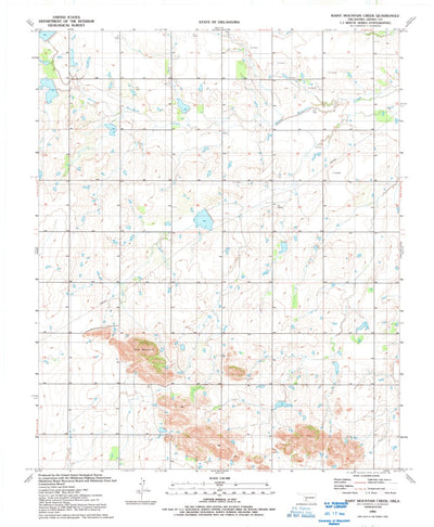 United States Geological Survey Rainy Mountain Creek, OK (1991, 24000-Scale) digital map