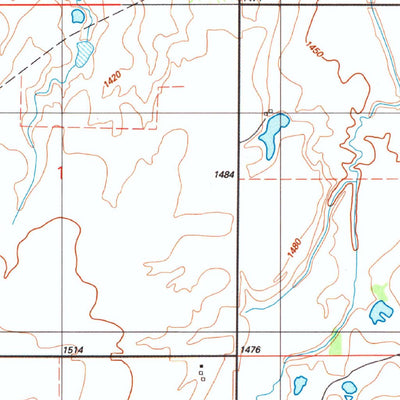 United States Geological Survey Rainy Mountain Creek, OK (1991, 24000-Scale) digital map