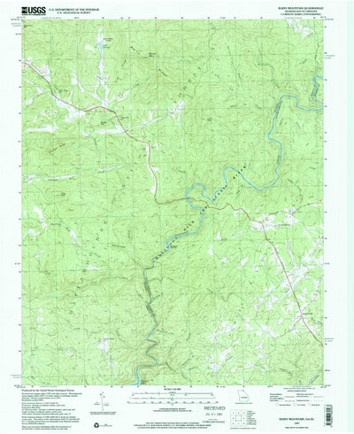United States Geological Survey Rainy Mountain, GA-SC (1997, 24000-Scale) digital map
