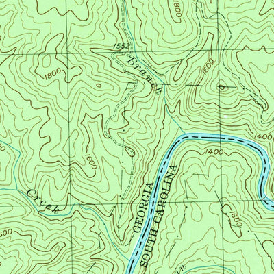 United States Geological Survey Rainy Mountain, GA-SC (1997, 24000-Scale) digital map
