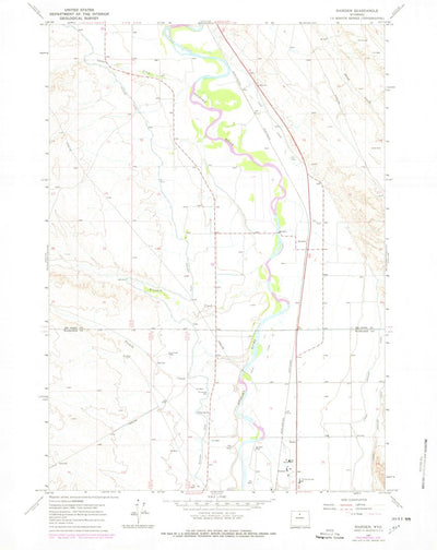 United States Geological Survey Rairden, WY (1967, 24000-Scale) digital map